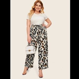 SHEIN Sheer Print Loose Fit Pants 3XL